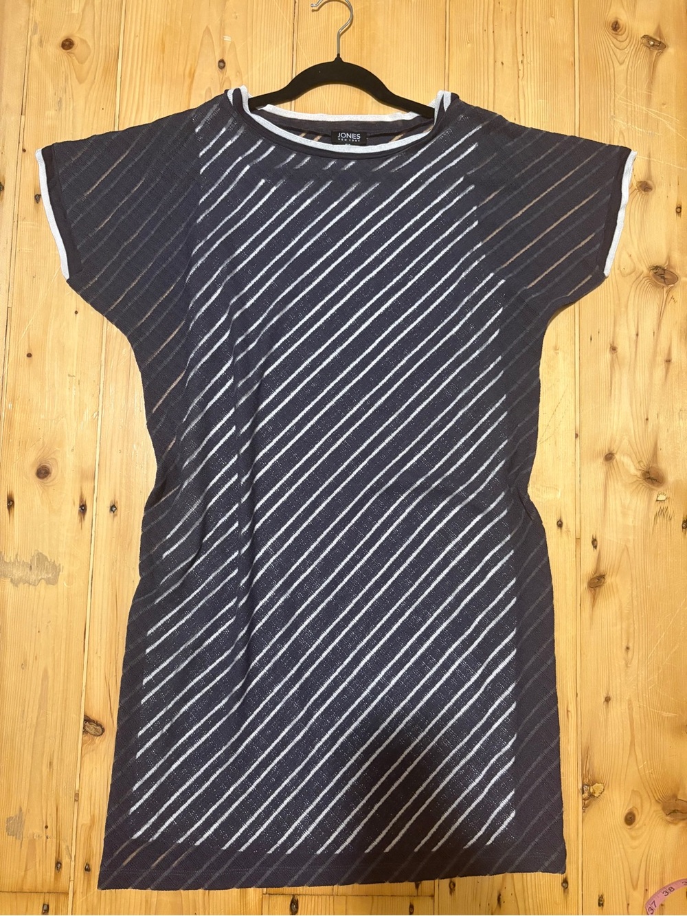 Jones New York Asymmetrical Striped Dress